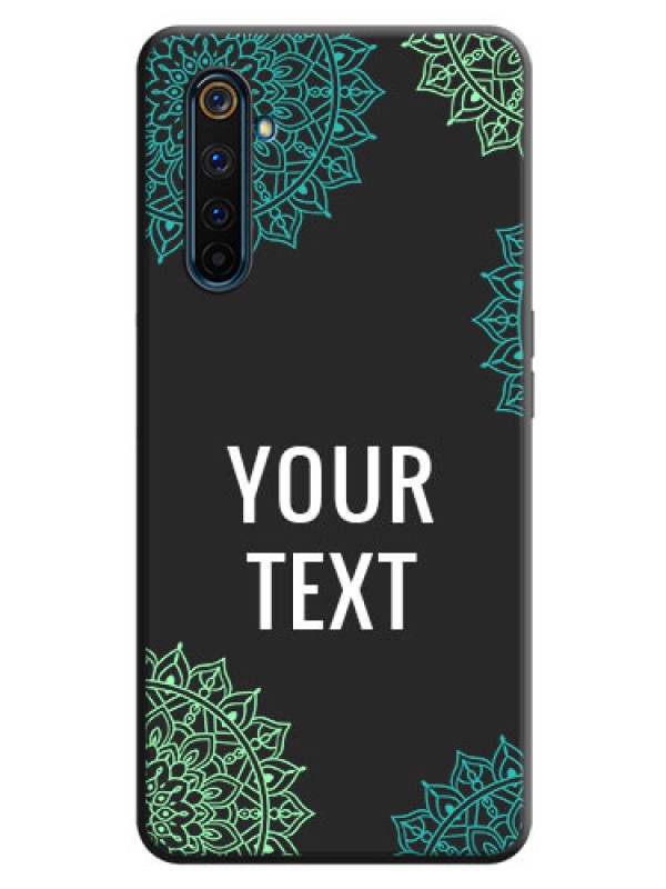 Custom Your Name with Floral Design on Space Black Custom Soft Matte Back Cover - Realme 6 Pro