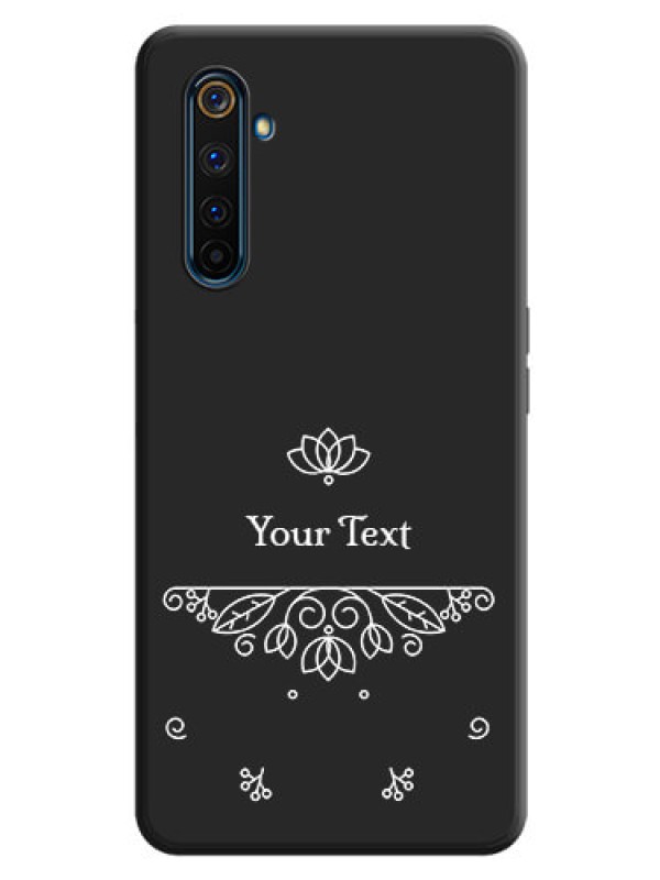 Custom Lotus Garden Custom Text On Space Black Personalized Soft Matte Phone Covers -Realme 6 Pro