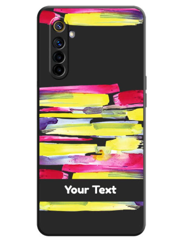 Custom Brush Coloured on Space Black Personalized Soft Matte Phone Covers - Realme 6