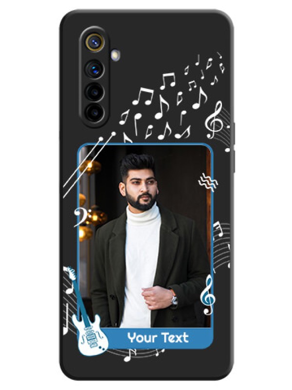 Custom Musical Theme Design with Text - Photo on Space Black Soft Matte Mobile Case - Realme 6