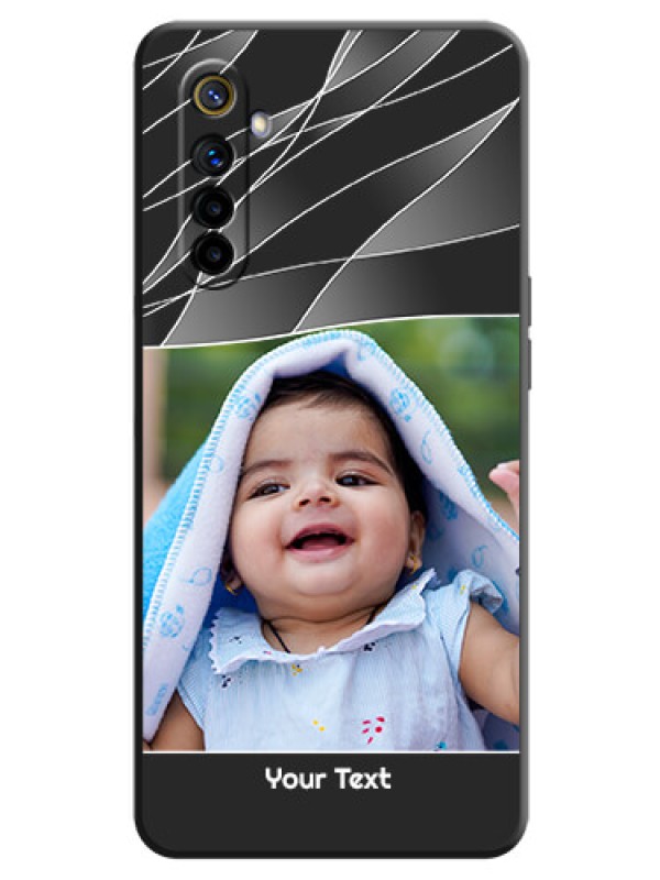 Custom Mixed Wave Lines - Photo on Space Black Soft Matte Mobile Cover - Realme 6