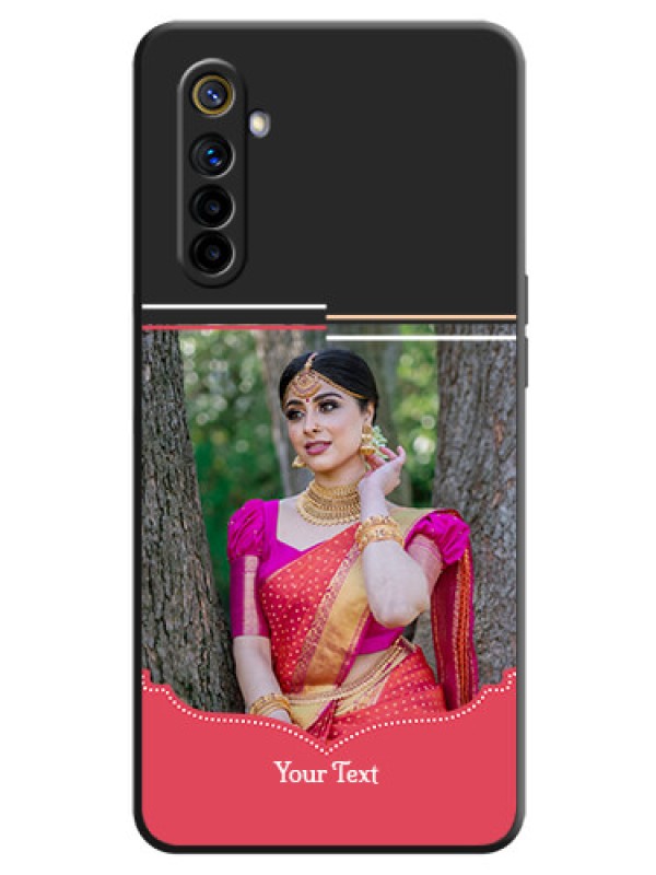 Custom Classic Plain Design with Name - Photo on Space Black Soft Matte Phone Cover - Realme 6