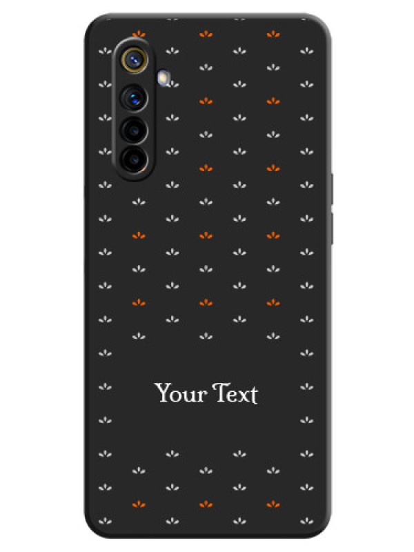Custom Simple Pattern With Custom Text On Space Black Personalized Soft Matte Phone Covers -Realme 6