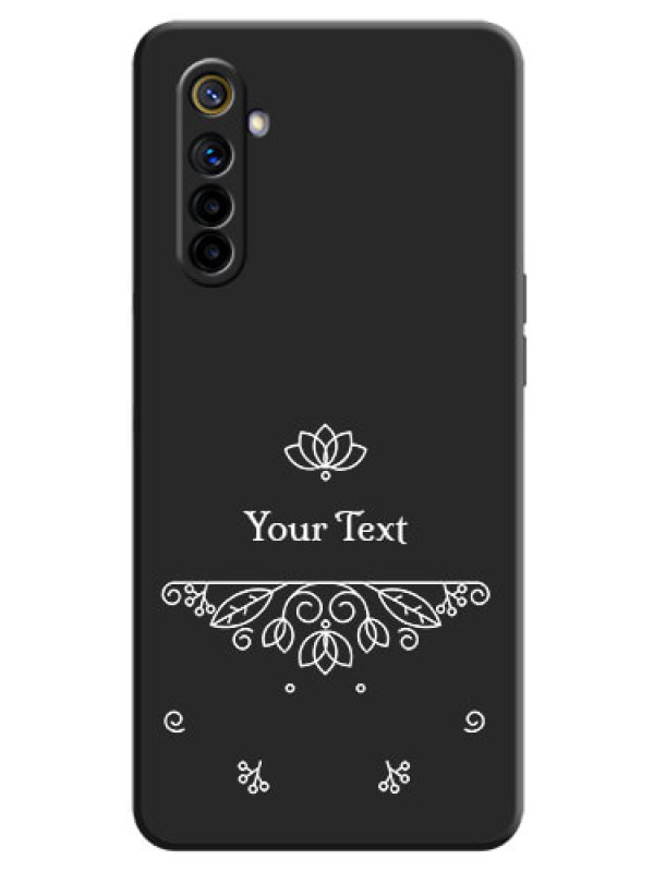 Custom Lotus Garden Custom Text On Space Black Personalized Soft Matte Phone Covers -Realme 6