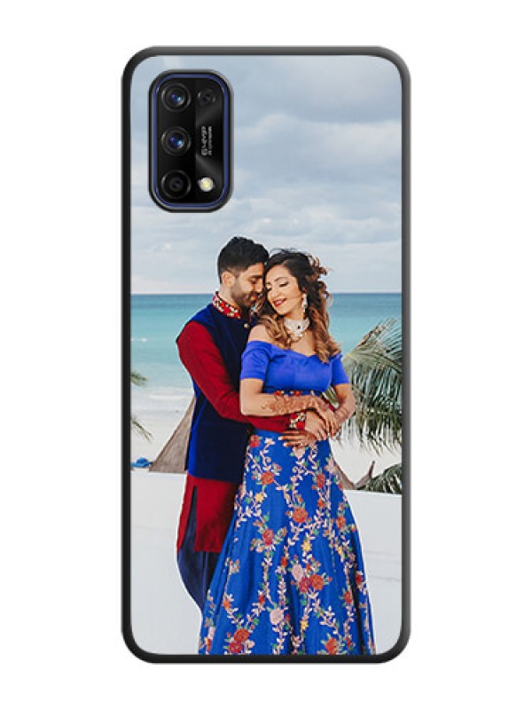 Custom Full Single Pic Upload On Space Black Personalized Soft Matte Phone Covers -Realme 7 Pro