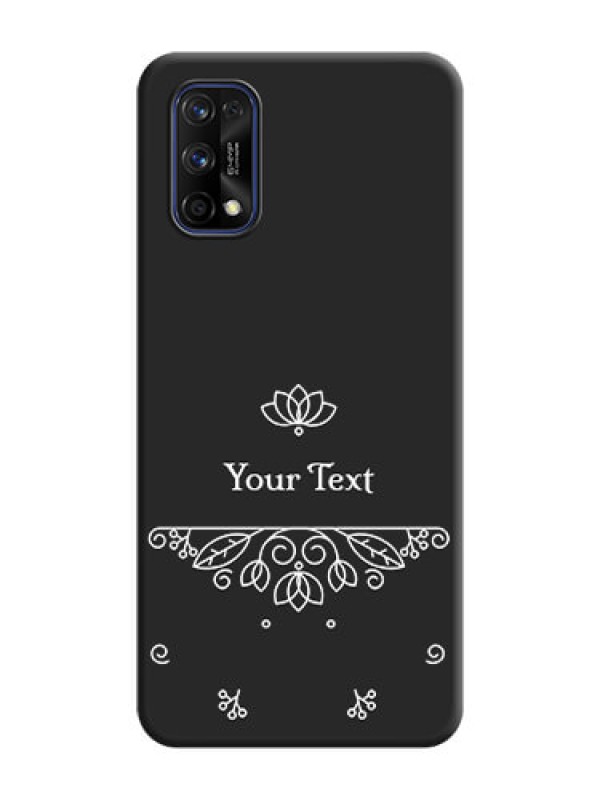 Custom Lotus Garden Custom Text On Space Black Personalized Soft Matte Phone Covers -Realme 7 Pro