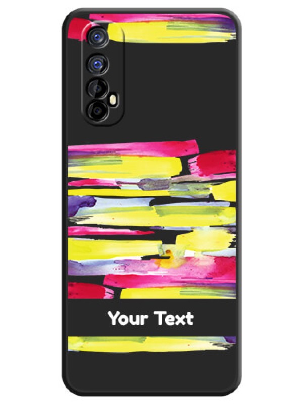 Custom Brush Coloured on Space Black Personalized Soft Matte Phone Covers - Realme 7
