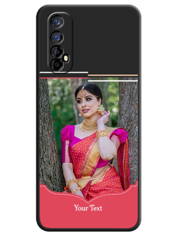 Custom Classic Plain Design with Name on Photo on Space Black Soft Matte Phone Cover - Realme 7