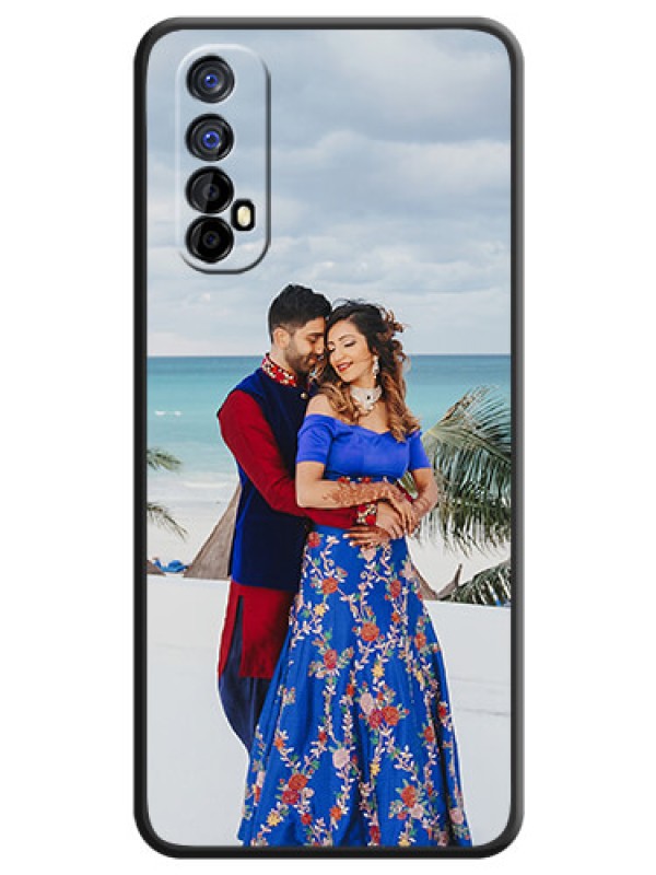 Custom Full Single Pic Upload On Space Black Personalized Soft Matte Phone Covers -Realme 7