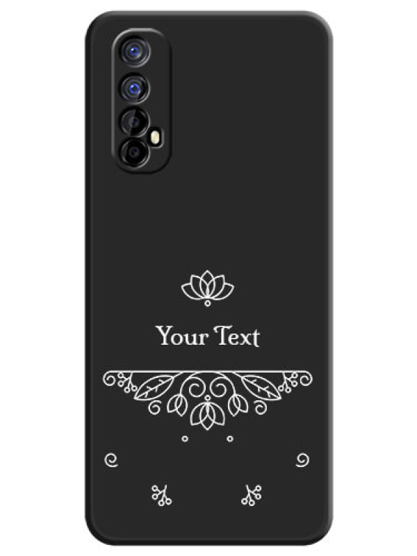 Custom Lotus Garden Custom Text On Space Black Personalized Soft Matte Phone Covers -Realme 7