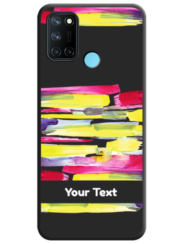 Custom Brush Coloured on Space Black Personalized Soft Matte Phone Covers - Realme 7i