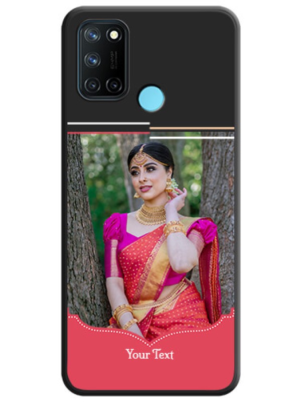 Custom Classic Plain Design with Name on Photo on Space Black Soft Matte Phone Cover - Realme 7i