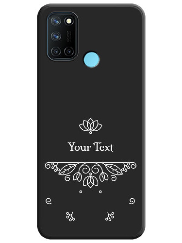 Custom Lotus Garden Custom Text On Space Black Personalized Soft Matte Phone Covers -Realme 7I