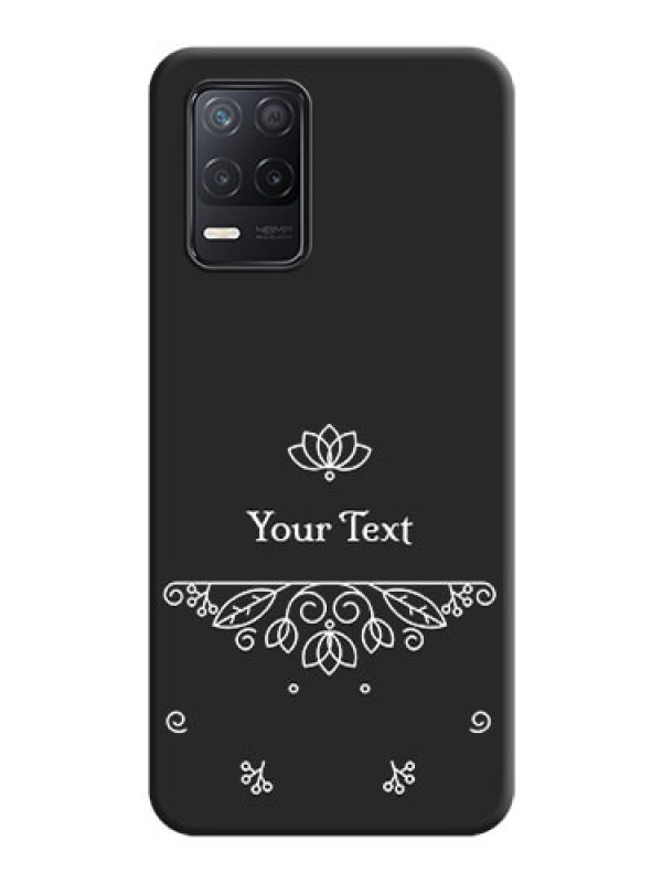 Custom Lotus Garden Custom Text On Space Black Personalized Soft Matte Phone Covers -Realme 8 5G