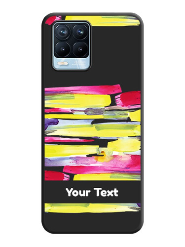 Custom Brush Coloured on Space Black Personalized Soft Matte Phone Covers - Realme 8 Pro
