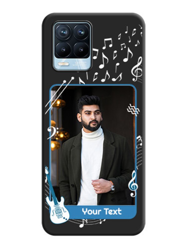 Custom Musical Theme Design with Text on Photo on Space Black Soft Matte Mobile Case - Realme 8 Pro