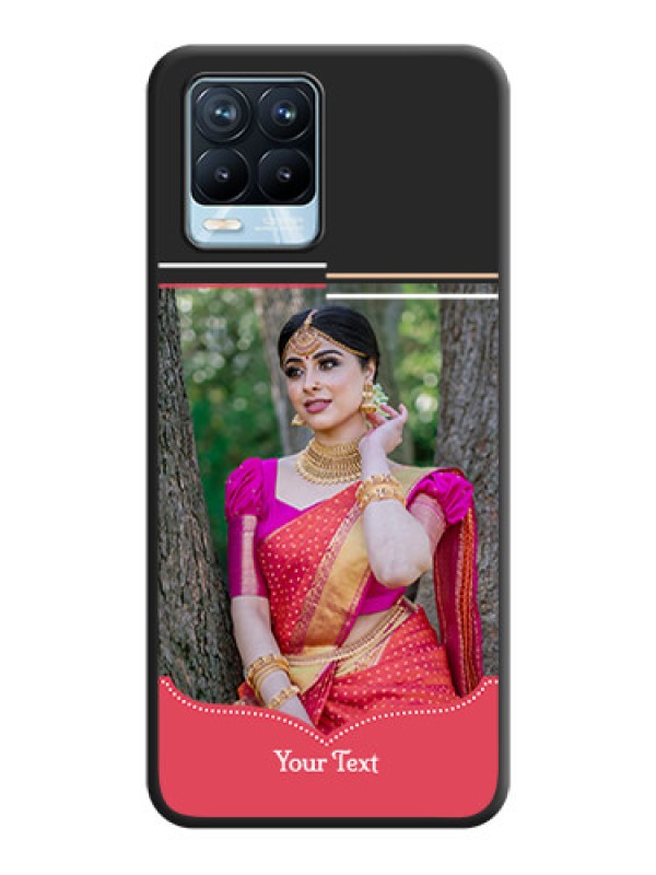 Custom Classic Plain Design with Name on Photo on Space Black Soft Matte Phone Cover - Realme 8 Pro