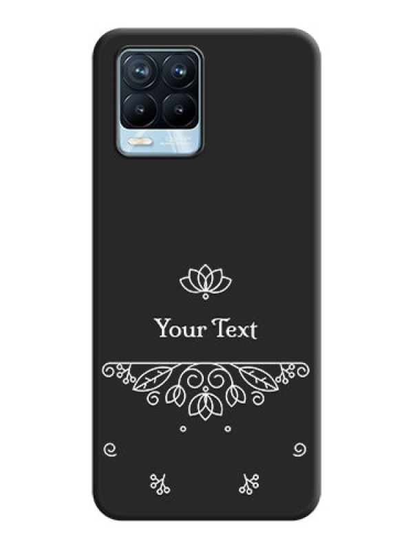 Custom Lotus Garden Custom Text On Space Black Personalized Soft Matte Phone Covers -Realme 8 Pro