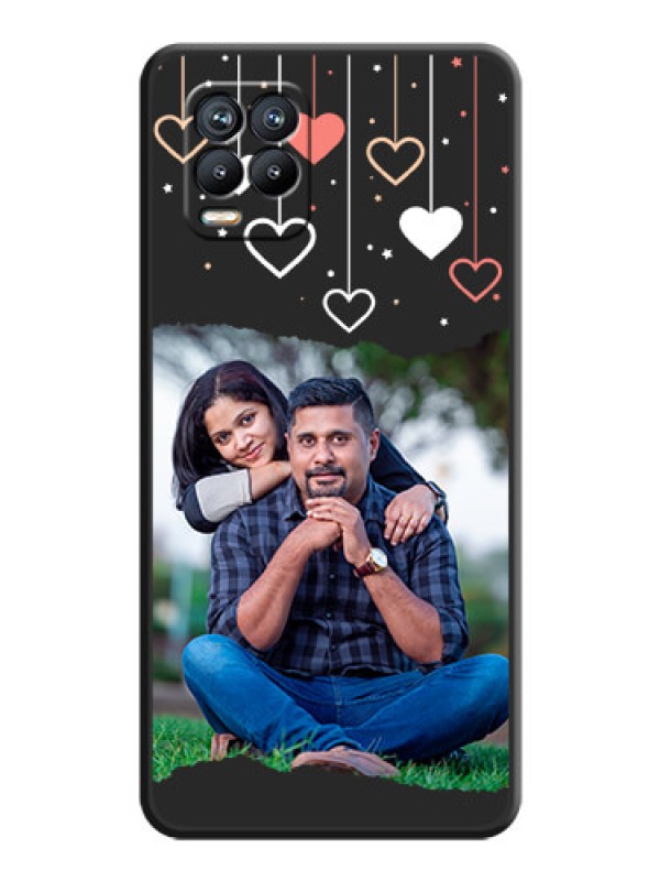 Custom Love Hangings with Splash Wave Picture on Space Black Custom Soft Matte Phone Back Cover - Realme 8