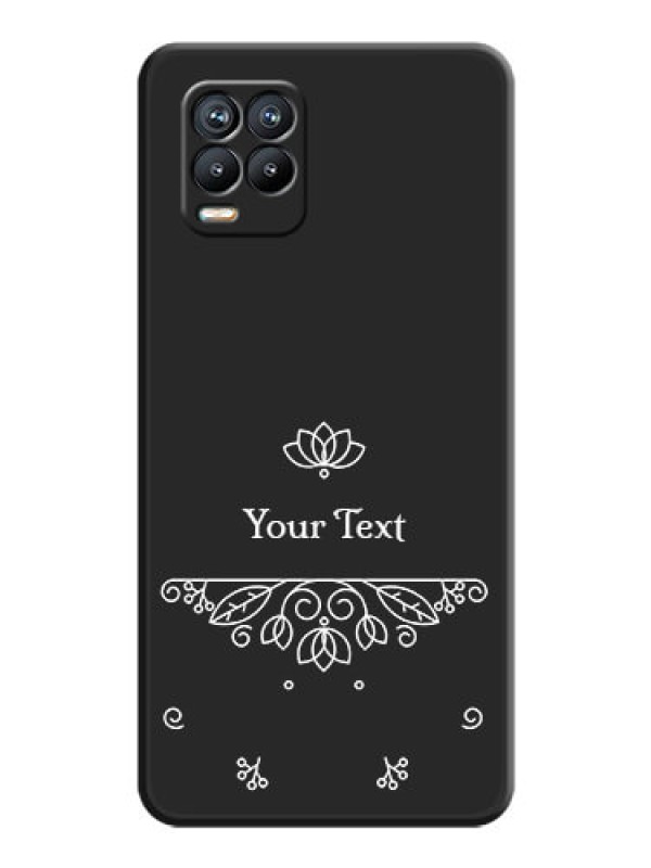 Custom Lotus Garden Custom Text On Space Black Personalized Soft Matte Phone Covers -Realme 8