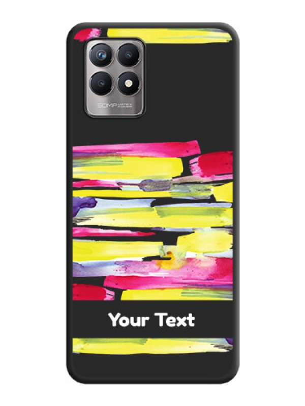 Custom Brush Coloured on Space Black Personalized Soft Matte Phone Covers - Realme 8i
