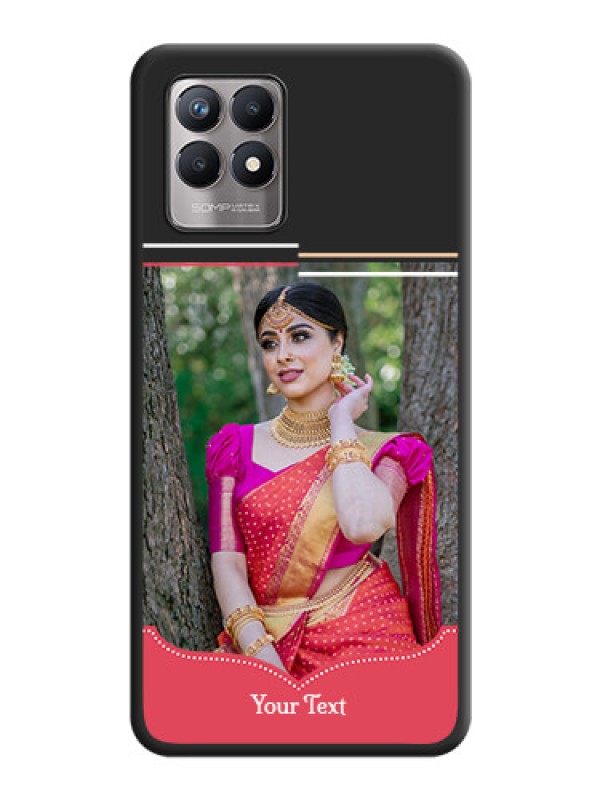 Custom Classic Plain Design with Name on Photo on Space Black Soft Matte Phone Cover - Realme 8i
