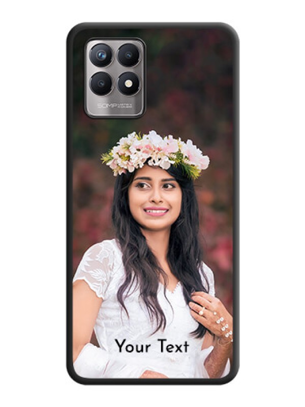 Custom Full Single Pic Upload With Text On Space Black Personalized Soft Matte Phone Covers -Realme 8I