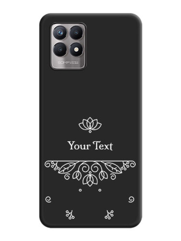 Custom Lotus Garden Custom Text On Space Black Personalized Soft Matte Phone Covers -Realme 8I