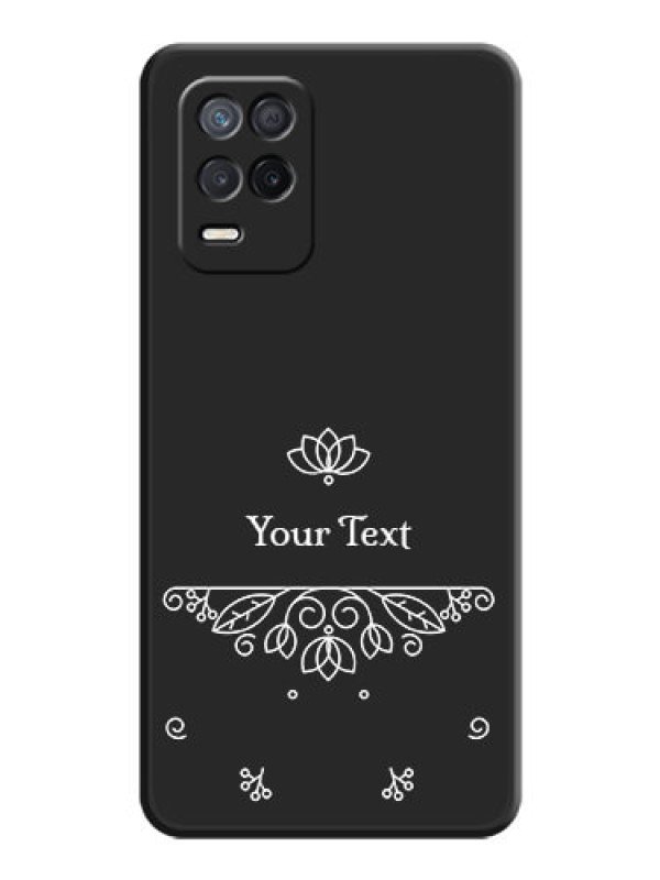 Custom Lotus Garden Custom Text On Space Black Personalized Soft Matte Phone Covers -Realme 8S 5G