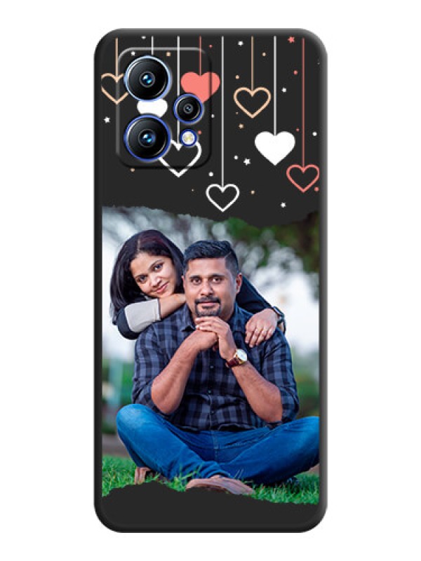 Custom Love Hangings with Splash Wave Picture on Space Black Custom Soft Matte Phone Back Cover - Realme 9 4G
