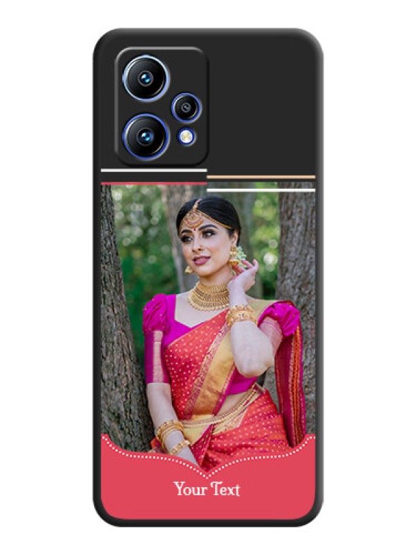 Custom Classic Plain Design with Name on Photo on Space Black Soft Matte Phone Cover - Realme 9 4G