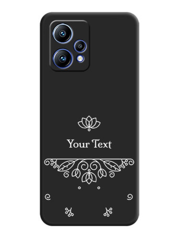 Custom Lotus Garden Custom Text On Space Black Personalized Soft Matte Phone Covers -Realme 9 4G