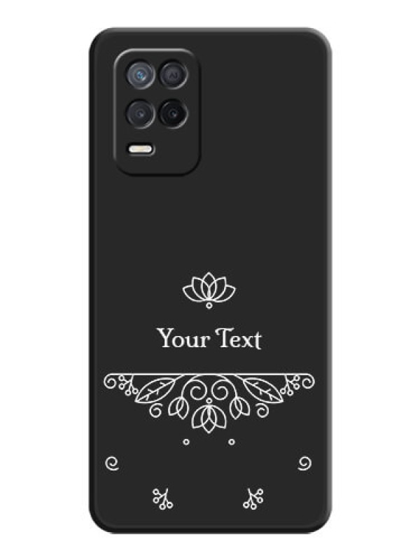Custom Lotus Garden Custom Text On Space Black Personalized Soft Matte Phone Covers -Realme 9 5G