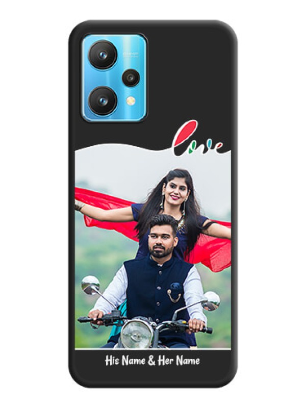 Custom Fall in Love Pattern with Picture on Photo on Space Black Soft Matte Mobile Case - Realme 9 Pro 5G