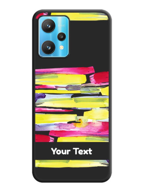 Custom Brush Coloured on Space Black Personalized Soft Matte Phone Covers - Realme 9 Pro 5G