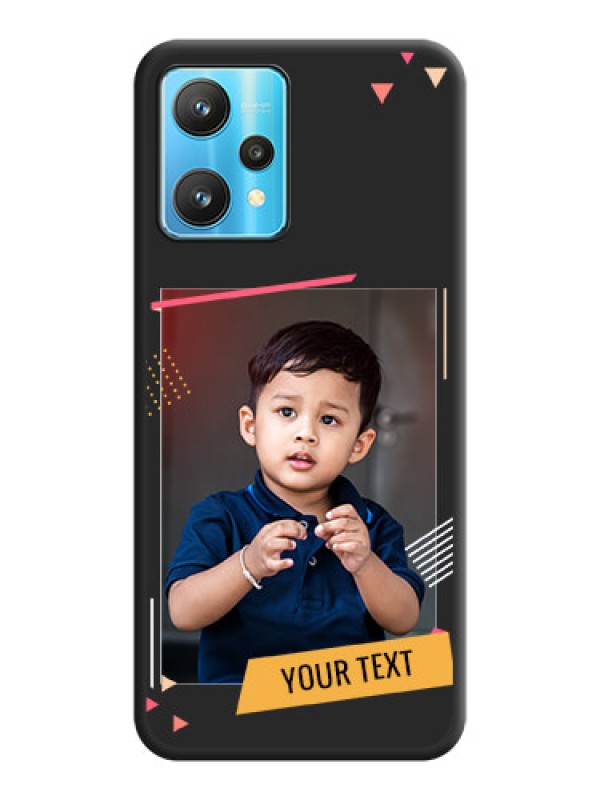 Custom Photo Frame with Triangle Small Dots on Photo on Space Black Soft Matte Back Cover - Realme 9 Pro 5G