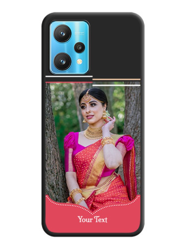 Custom Classic Plain Design with Name on Photo on Space Black Soft Matte Phone Cover - Realme 9 Pro 5G