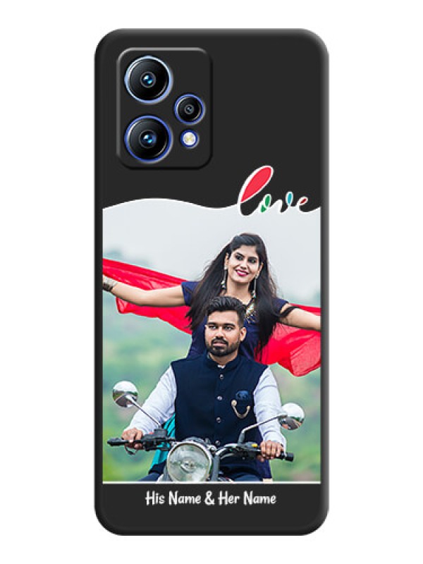 Custom Fall in Love Pattern with Picture on Photo on Space Black Soft Matte Mobile Case - Realme 9 Pro Plus 5G