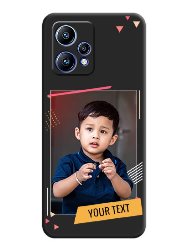 Custom Photo Frame with Triangle Small Dots on Photo on Space Black Soft Matte Back Cover - Realme 9 Pro Plus 5G