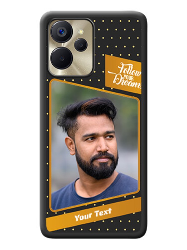 Custom Follow Your Dreams with White Dots on Space Black Custom Soft Matte Phone Cases - Realme 9i 5G