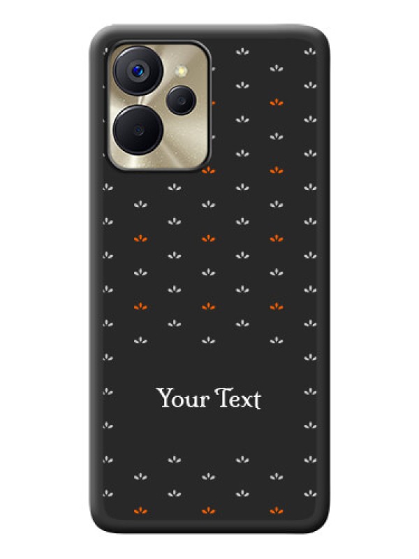 Custom Simple Pattern With Custom Text On Space Black Personalized Soft Matte Phone Covers -Realme 9I 5G