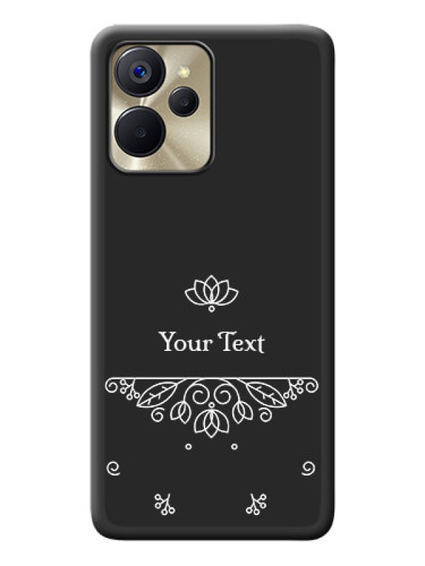 Custom Lotus Garden Custom Text On Space Black Personalized Soft Matte Phone Covers -Realme 9I 5G