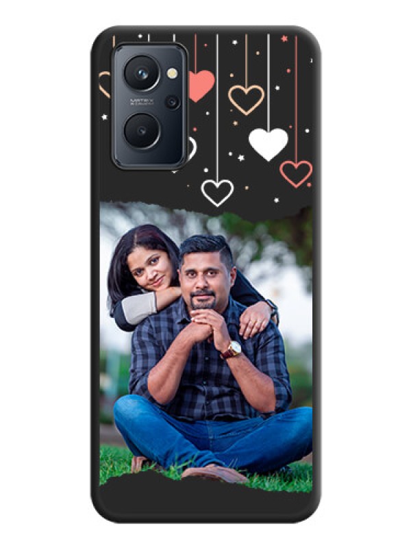 Custom Love Hangings with Splash Wave Picture on Space Black Custom Soft Matte Phone Back Cover - Realme 9i