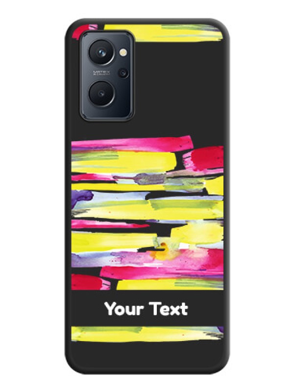 Custom Brush Coloured on Space Black Personalized Soft Matte Phone Covers - Realme 9i