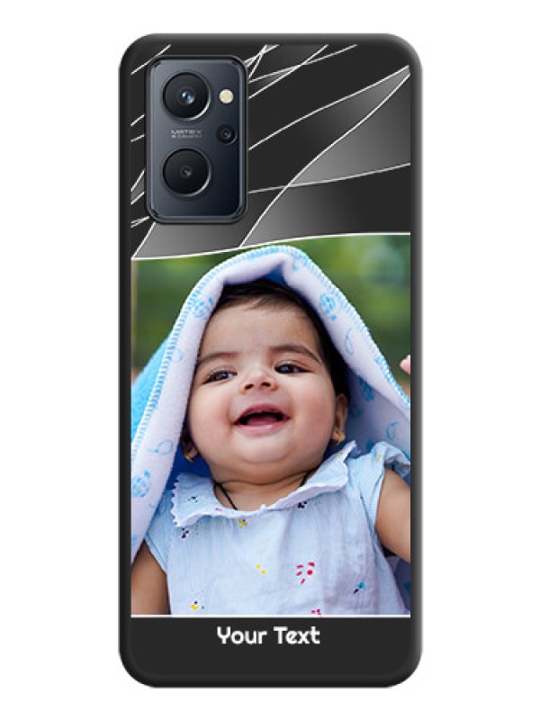 Custom Mixed Wave Lines on Photo on Space Black Soft Matte Mobile Cover - Realme 9i
