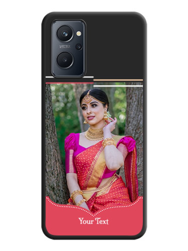 Custom Classic Plain Design with Name on Photo on Space Black Soft Matte Phone Cover - Realme 9i