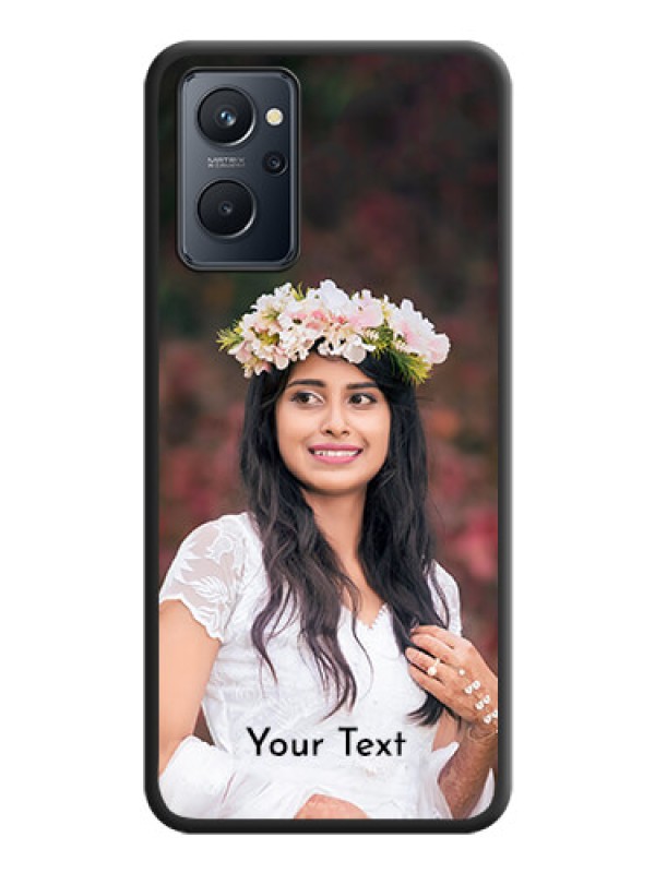 Custom Full Single Pic Upload With Text On Space Black Personalized Soft Matte Phone Covers -Realme 9I