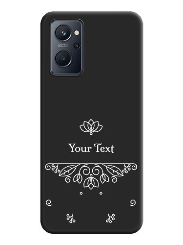 Custom Lotus Garden Custom Text On Space Black Personalized Soft Matte Phone Covers -Realme 9I