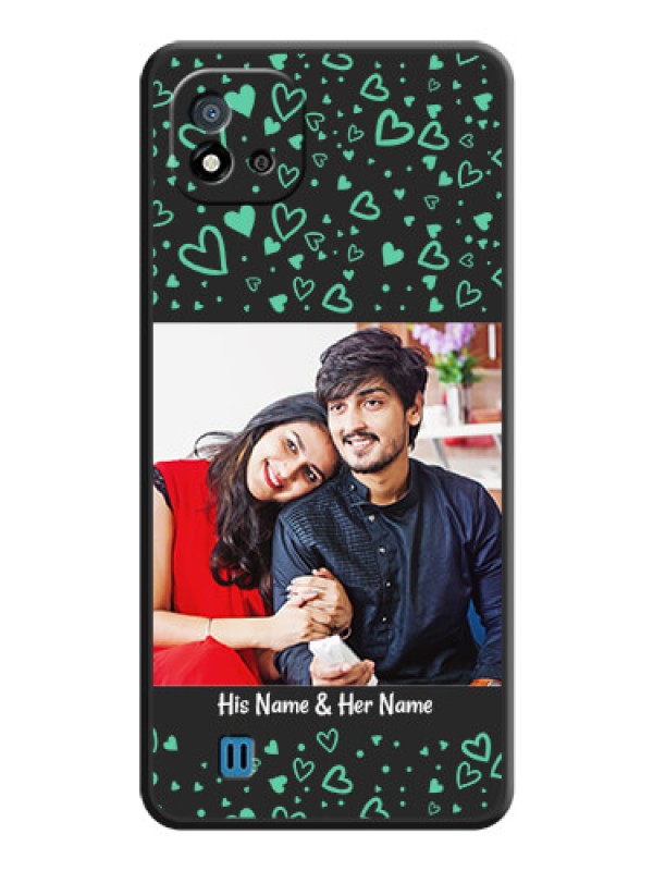 Custom Sea Green Indefinite Love Pattern on Photo on Space Black Soft Matte Mobile Cover - Realme C11 2021