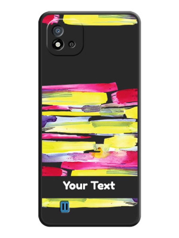 Custom Brush Coloured on Space Black Personalized Soft Matte Phone Covers - Realme C11 2021